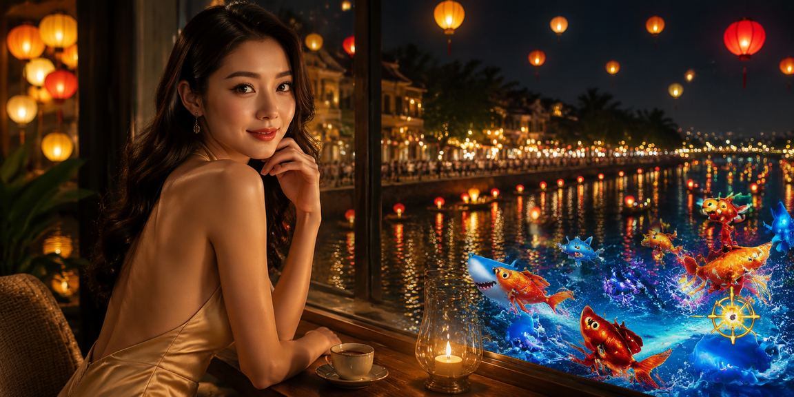 Khung cảnh thư giãn tại Hội An trong khi người dùng khám phá trò chơi bắn cá trên 5w1h